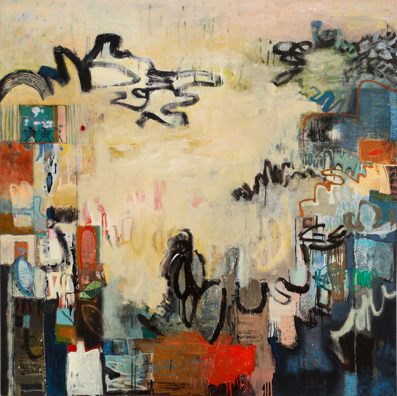 White Flask by Leslie Allen, which is a large square abstract painting