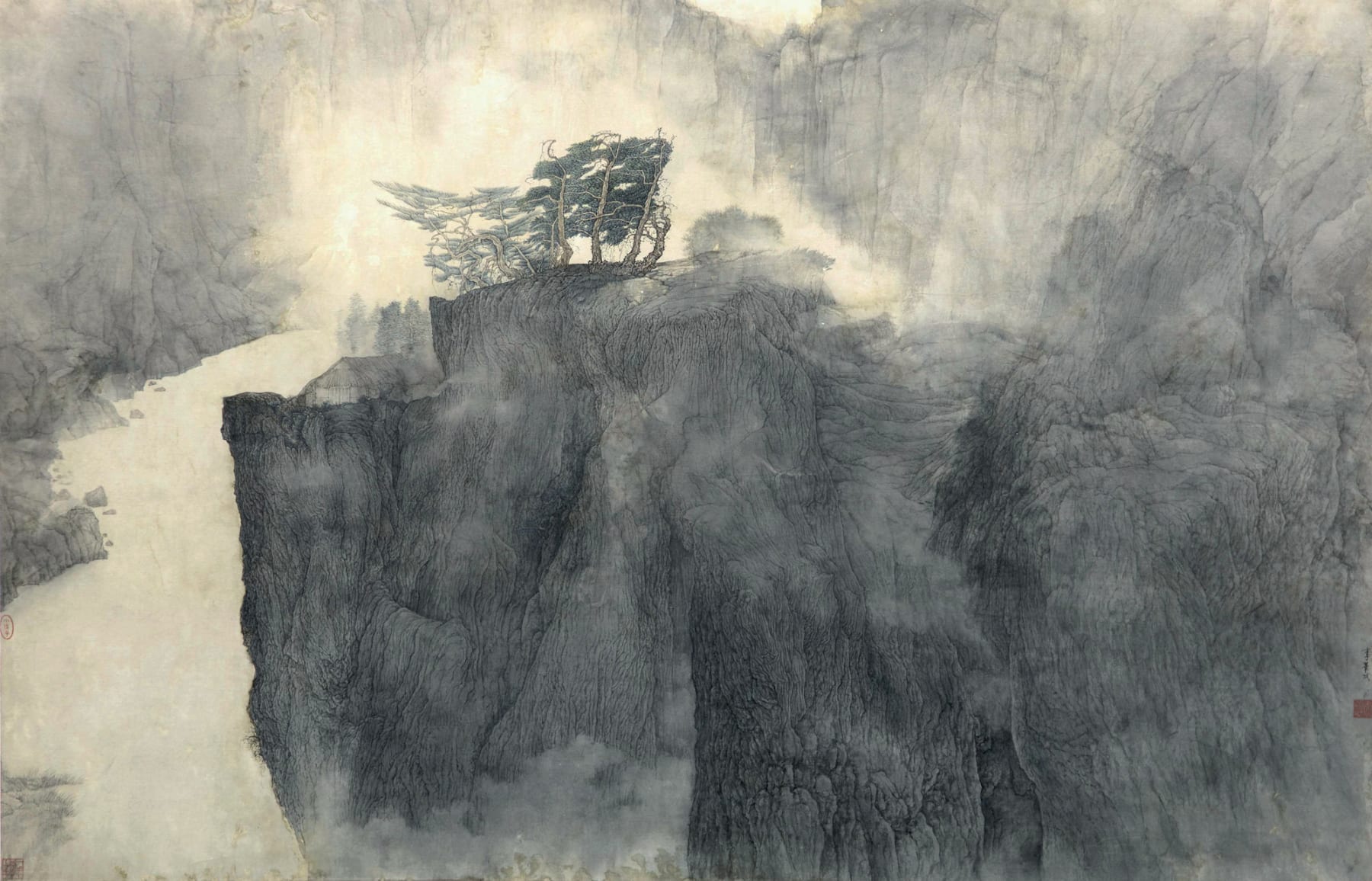 Li Huayi 李華弌, Trees on Mountain Top 《絕嶺生綠》, 1993-1995