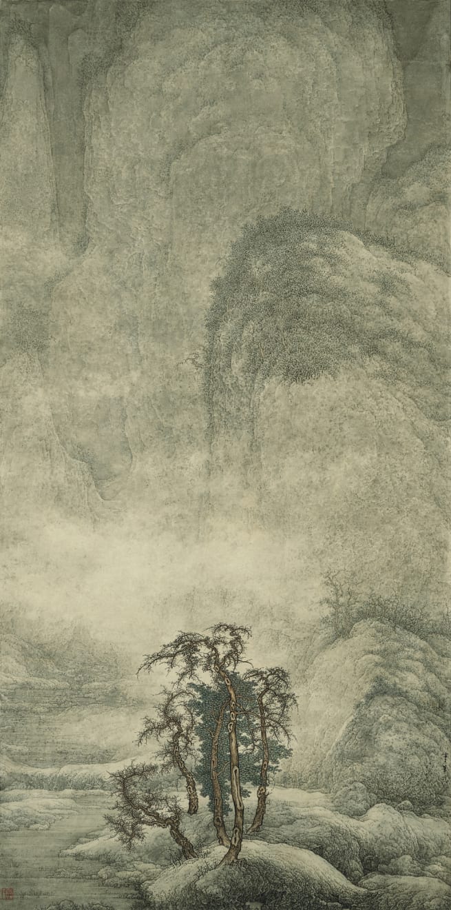 Li Huayi 李華弌, Snowy Landscape 《榮樹倚雪山》, 2001