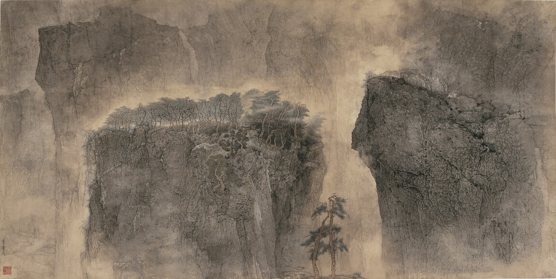 Li Huayi 李華弌, Two Trees at the Mouth of the Valley 《幽谷雙雄》, 1996