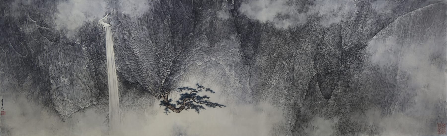 Li Huayi 李華弌, Pine and Flying Waterfall《蒼松飛瀑》, 2012