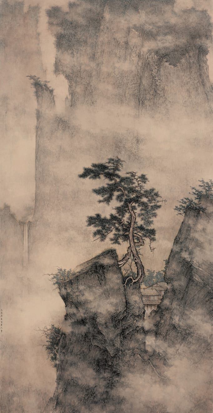 Li Huayi 李華弌, Learned Scholar under a Pine Tree 《松下高士》, 2005