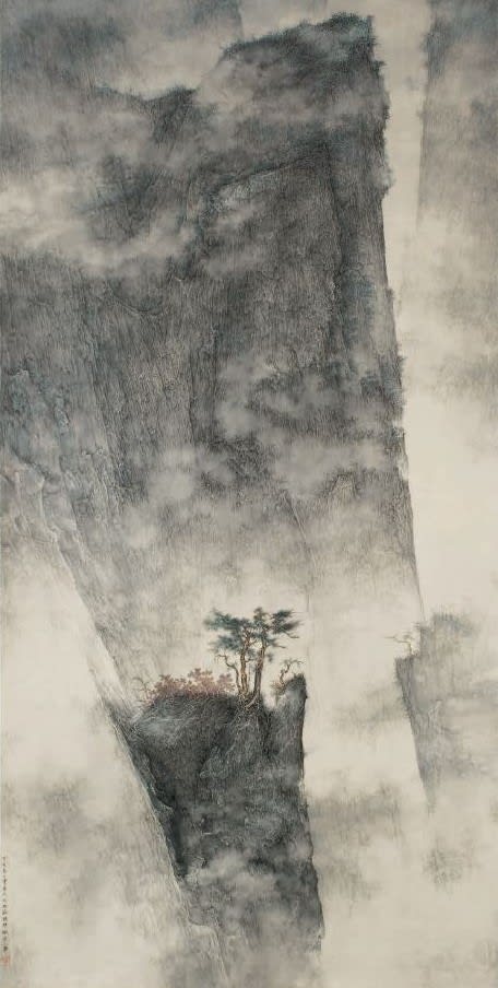 Li Huayi 李華弌, Song Mountain Landscape 《華山岩松》, 2007