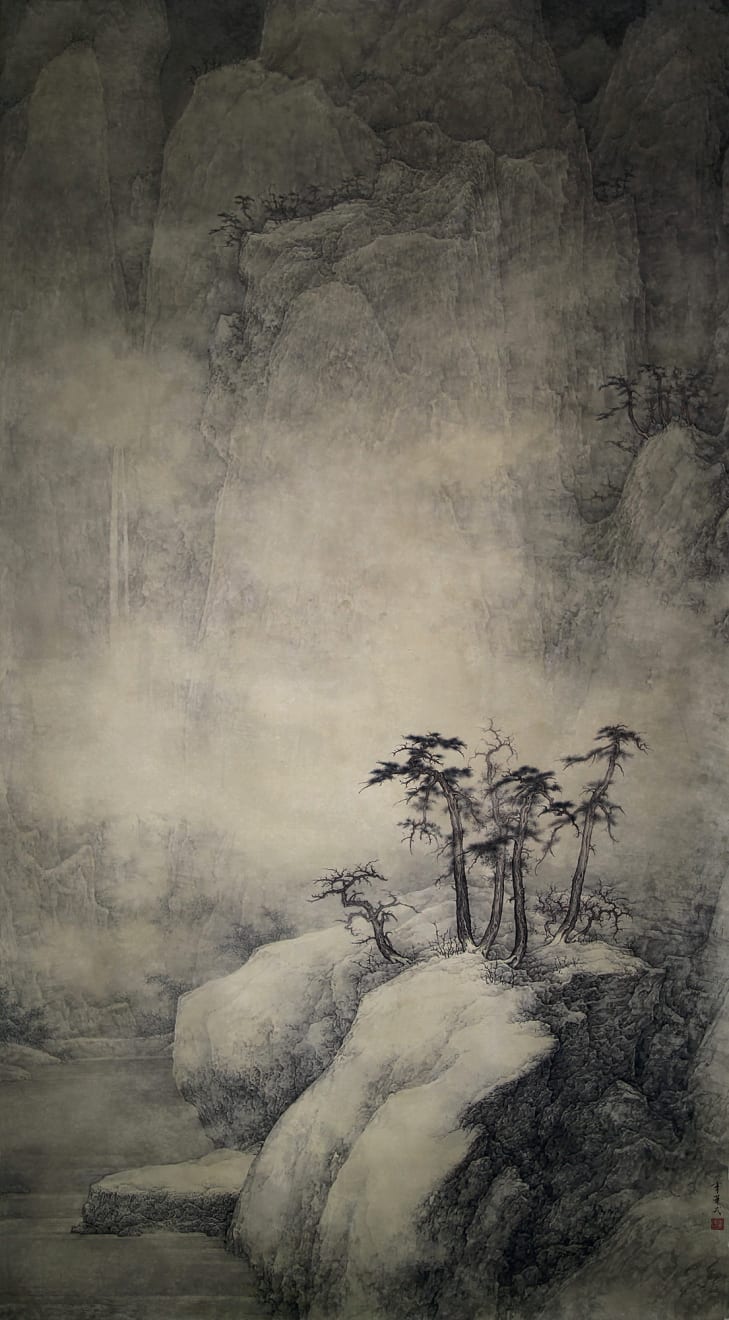 Li Huayi 李華弌, Pines in Snow 《雪景》, 2012
