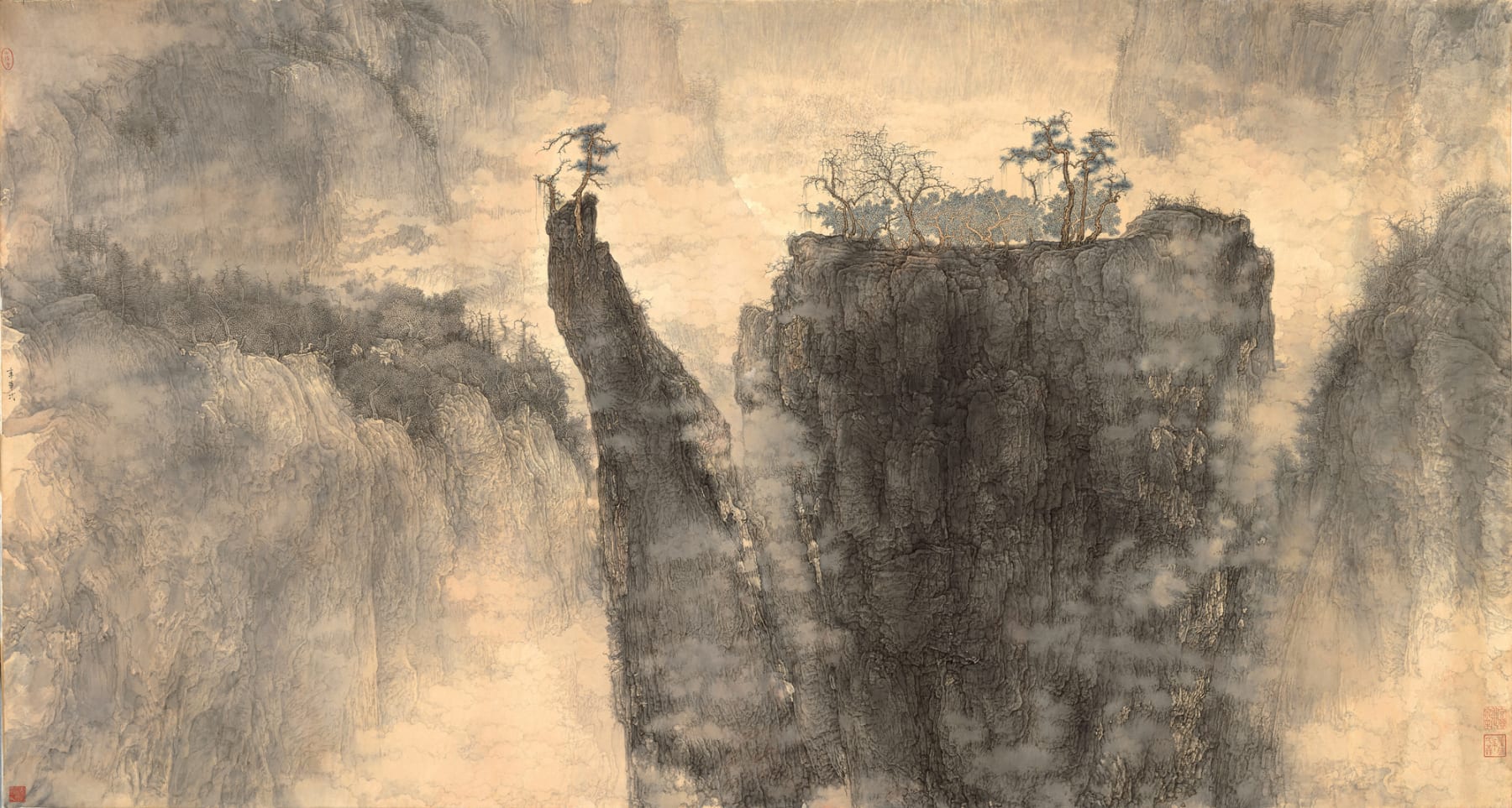 Li Huayi 李華弌, Landscape of Mountains《疊峰曠遠》, 2000