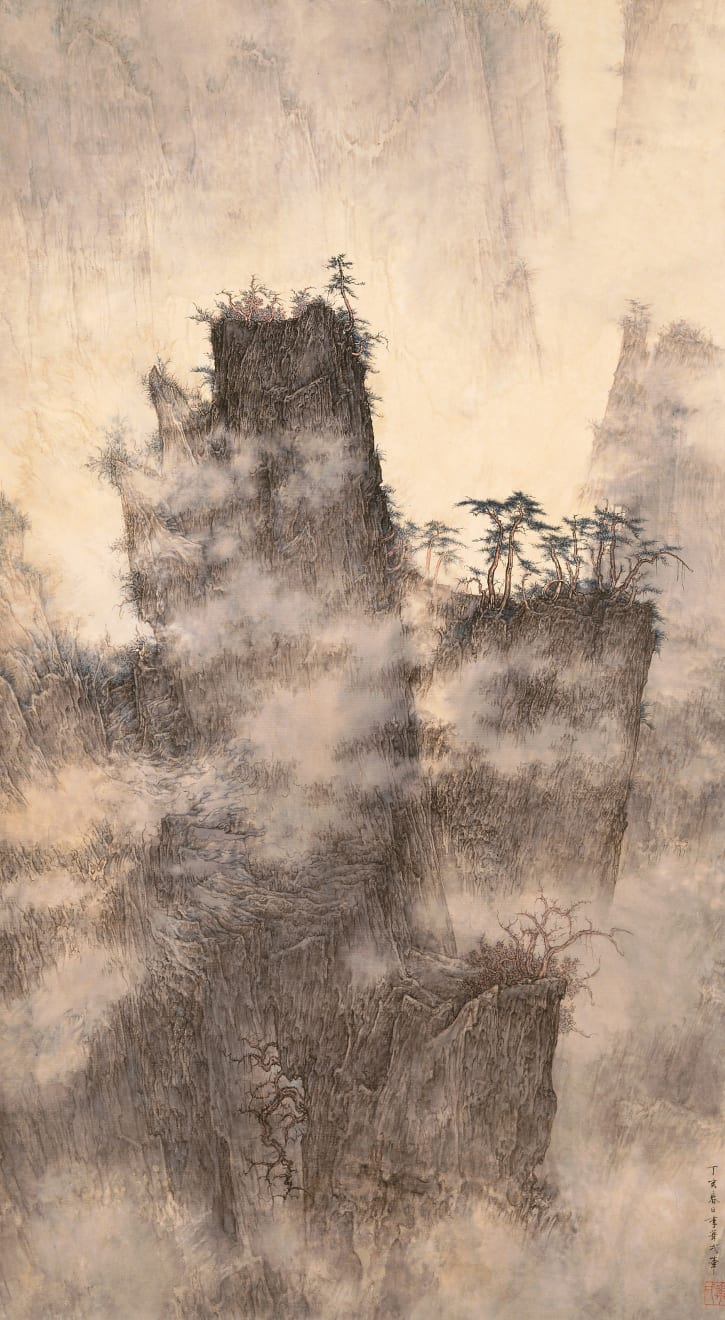 Li Huayi 李華弌, Gorge in Clouds《澗雲寒林》, 2007