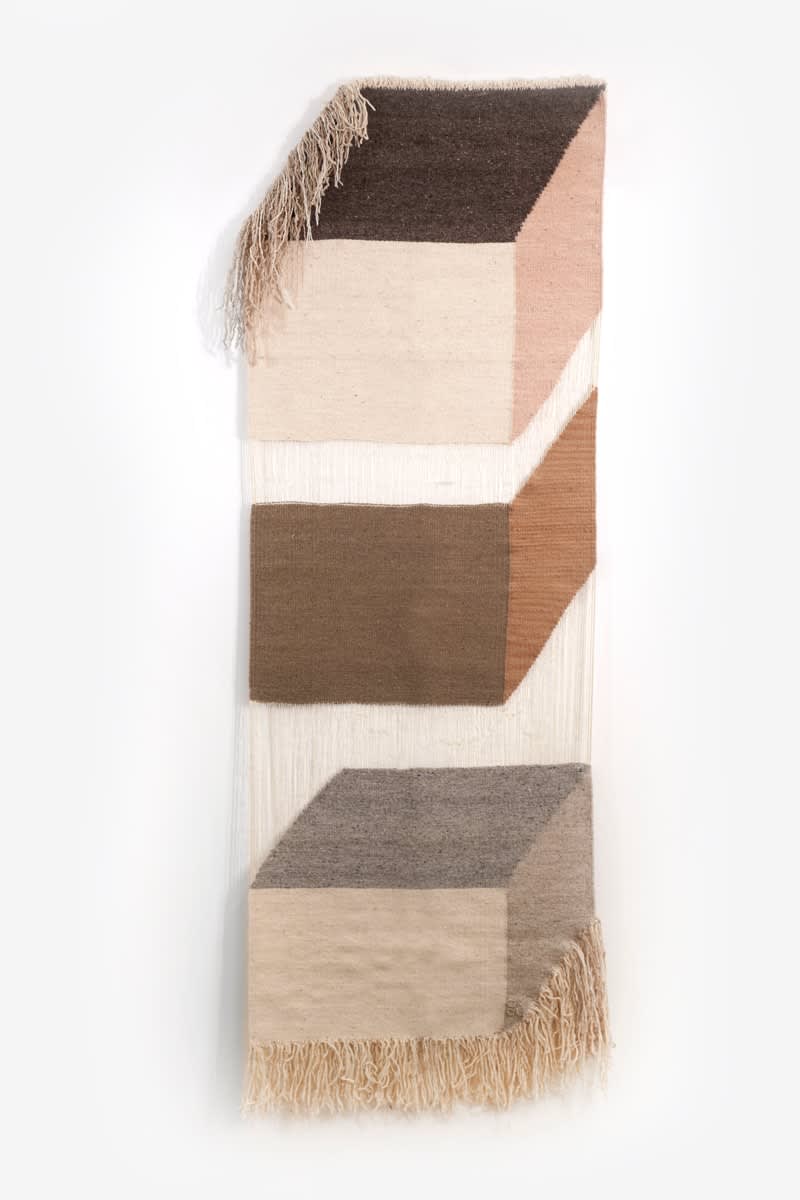 Tramas, 2023, Sheep wool, Merino wool, un-dyed wool and pomegranate