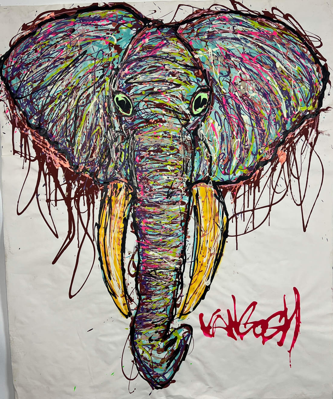 Lieuwe van Gogh, Uptown Funk Elephant - 'The Old&Wise One' 8/14, 2022