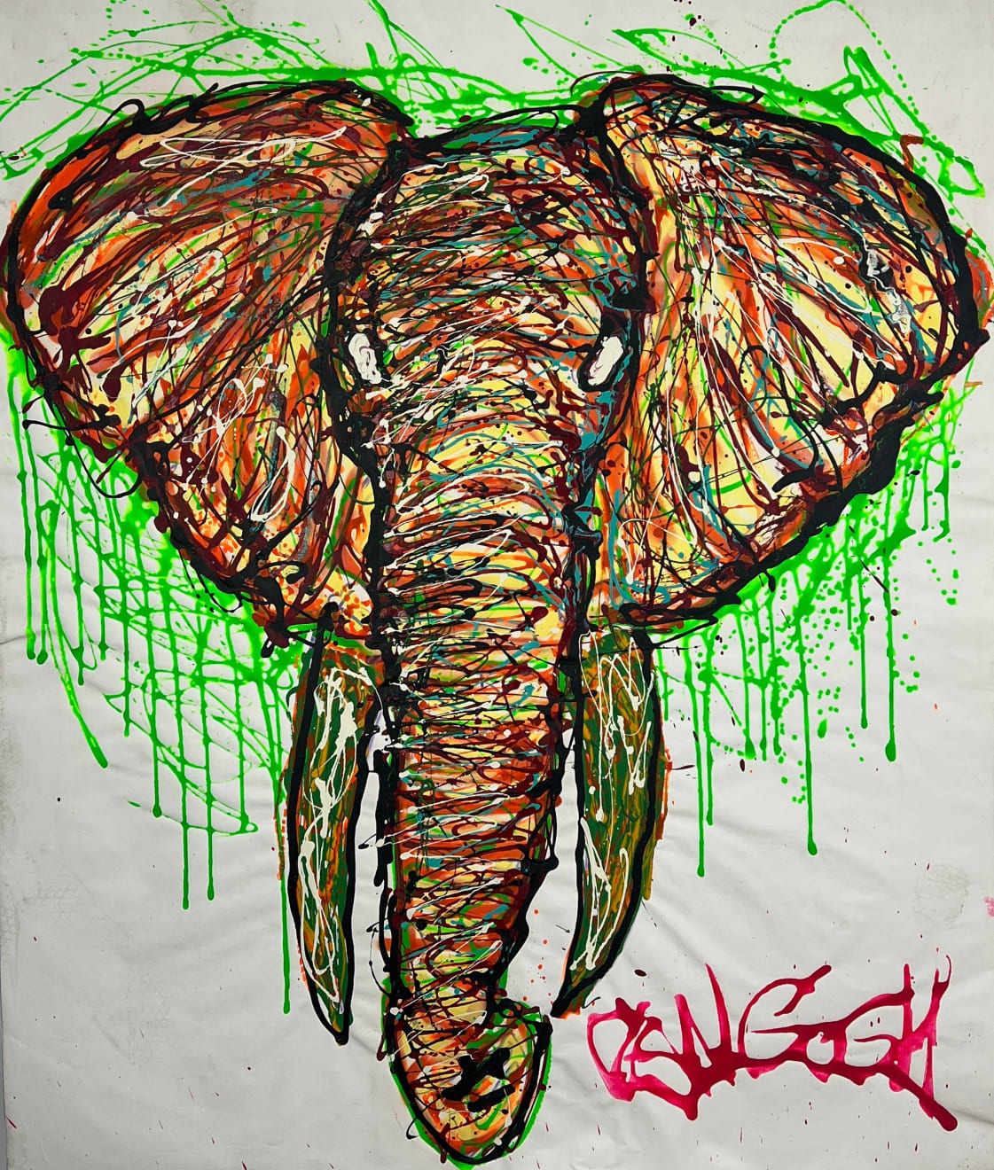 Lieuwe van Gogh, Uptown Funk Elephant - 'The One Who Likes Falafel' 13/14, 2022
