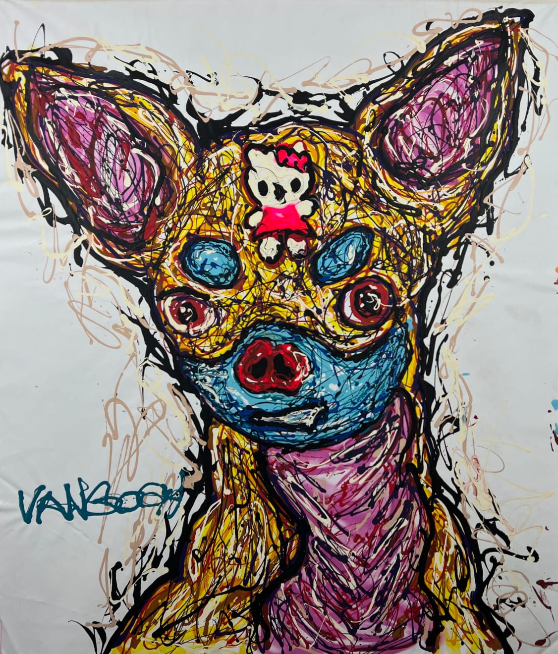 Lieuwe van Gogh, Uptown Funk Chihuahua 'Hello Kitty' , 2022