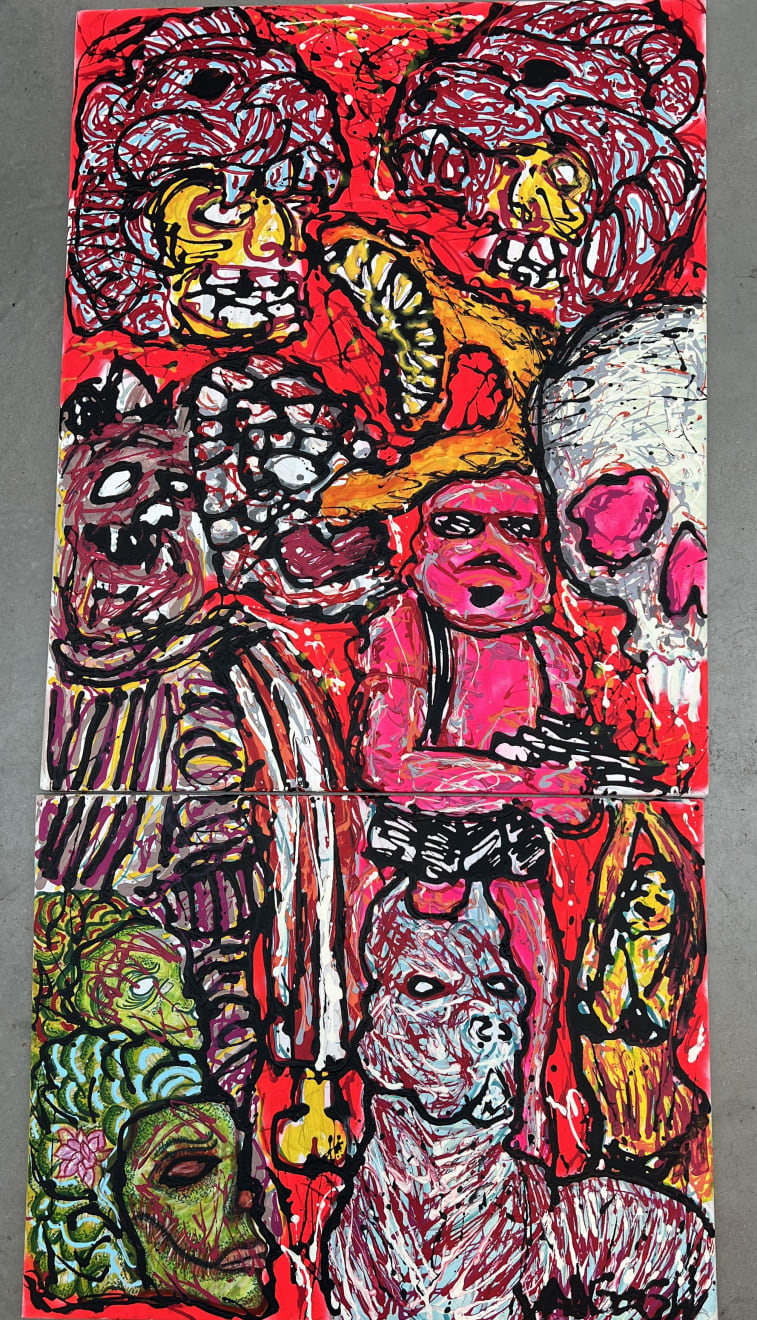 Lieuwe van Gogh, Dogs, Skulls and Troopers, 2022