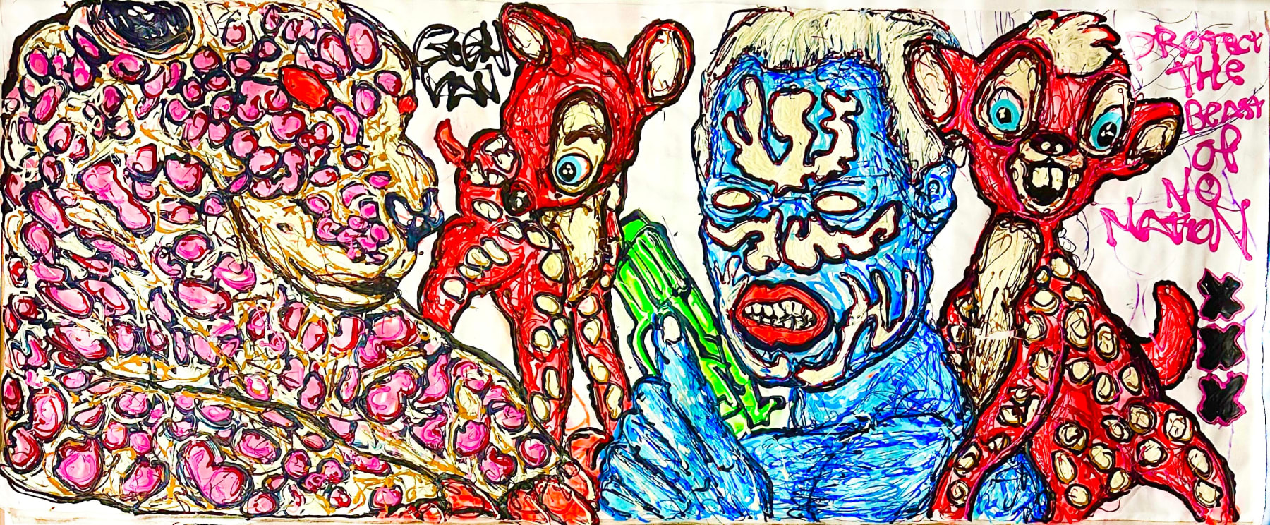 Lieuwe van Gogh, Fela Kuti Protecting The Cubs Of No Nation, 2023