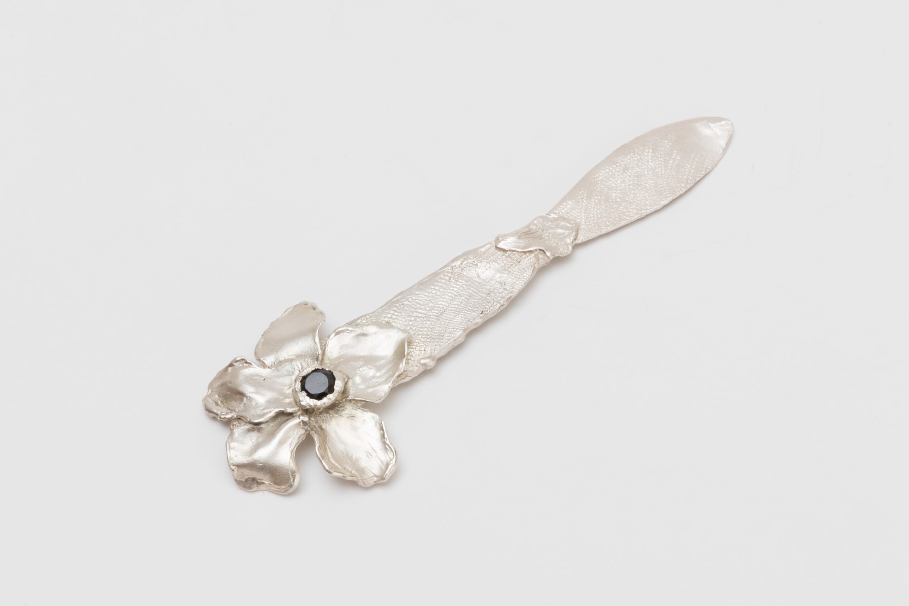 Conie Vallese, Jardin Silver Big Knife with Spinel and Black Diamonds Cutlery , 2024