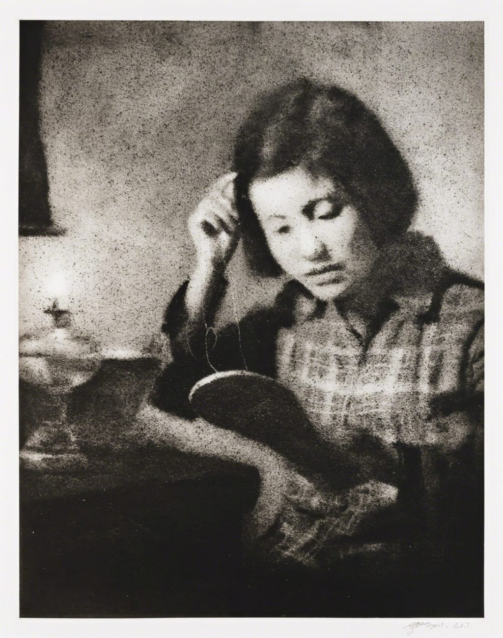 Zhang Huan, Untitled (Woman Working by Lamplight), 2012