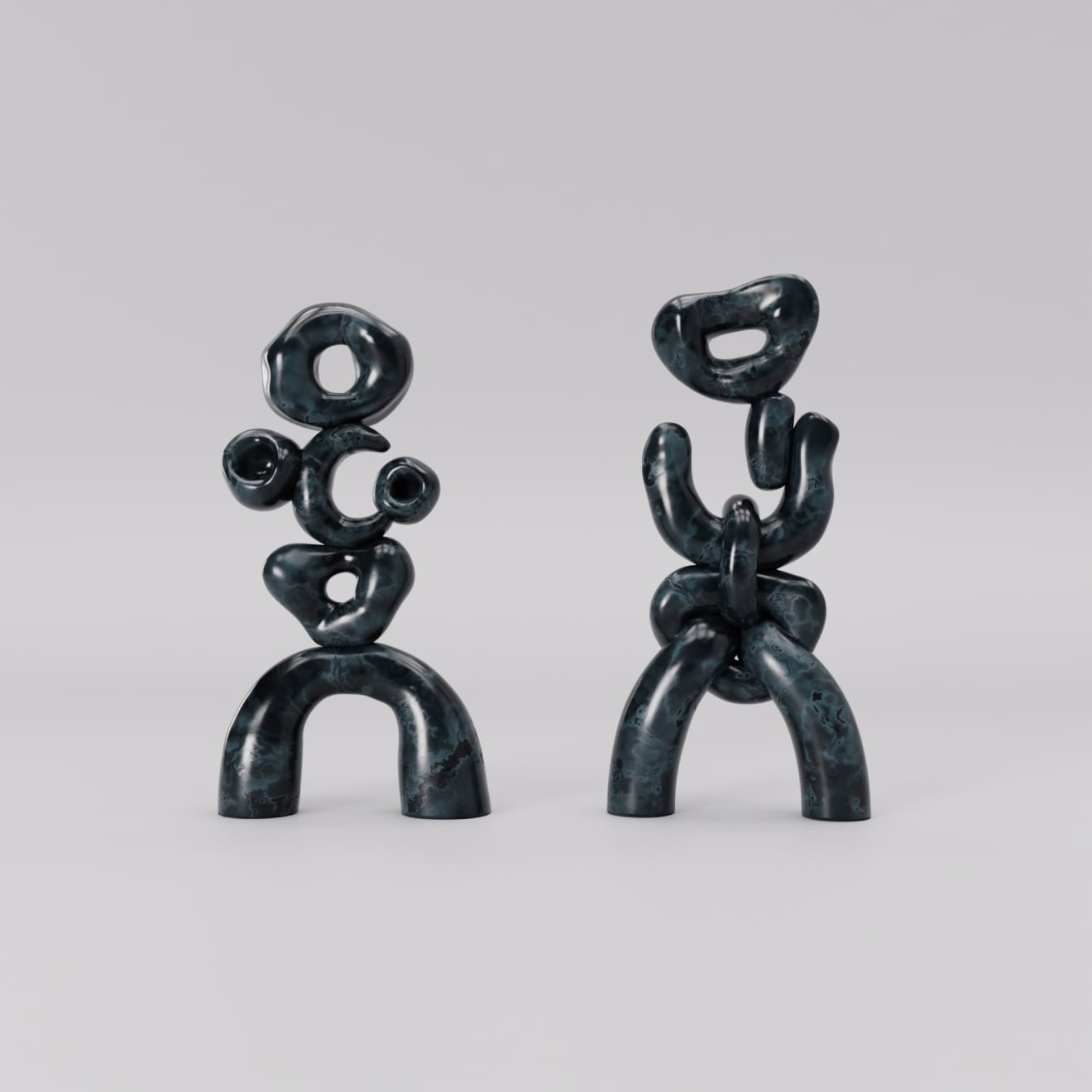 Lauren Baker, Eros Totems - Obsidian Finish, 2024