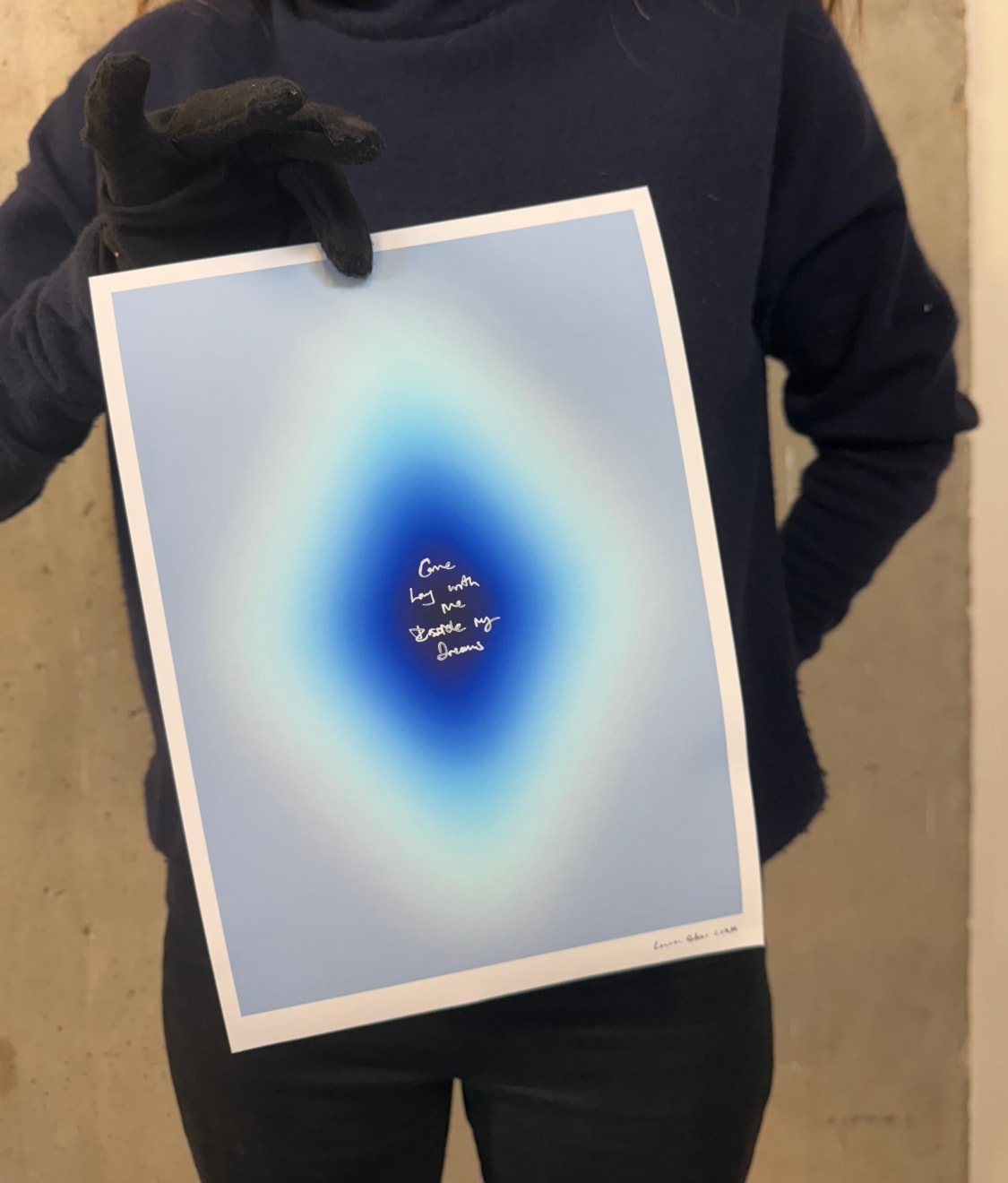 Lauren Baker, .COME LAY WITH ME INSIDE MY DREAMS (BLUE)- A4 TEST AP £75, 2025