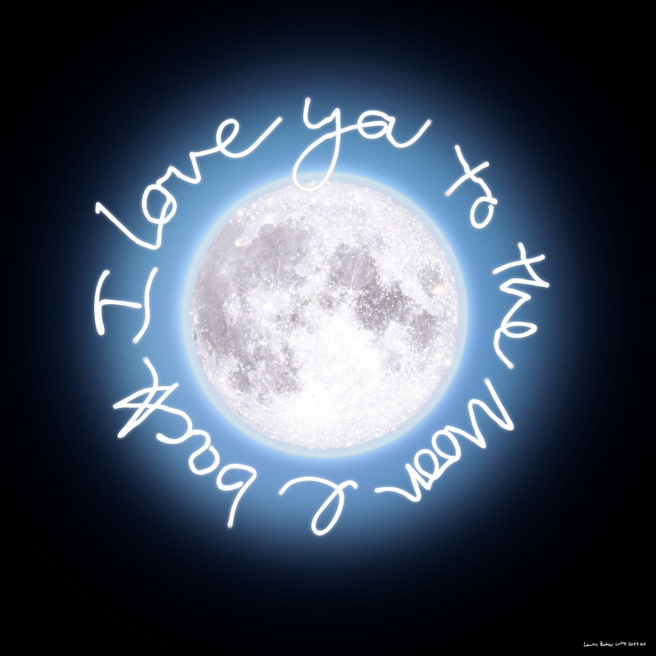 Lauren Baker, .To The Moon & Back Blue Hue, 2023