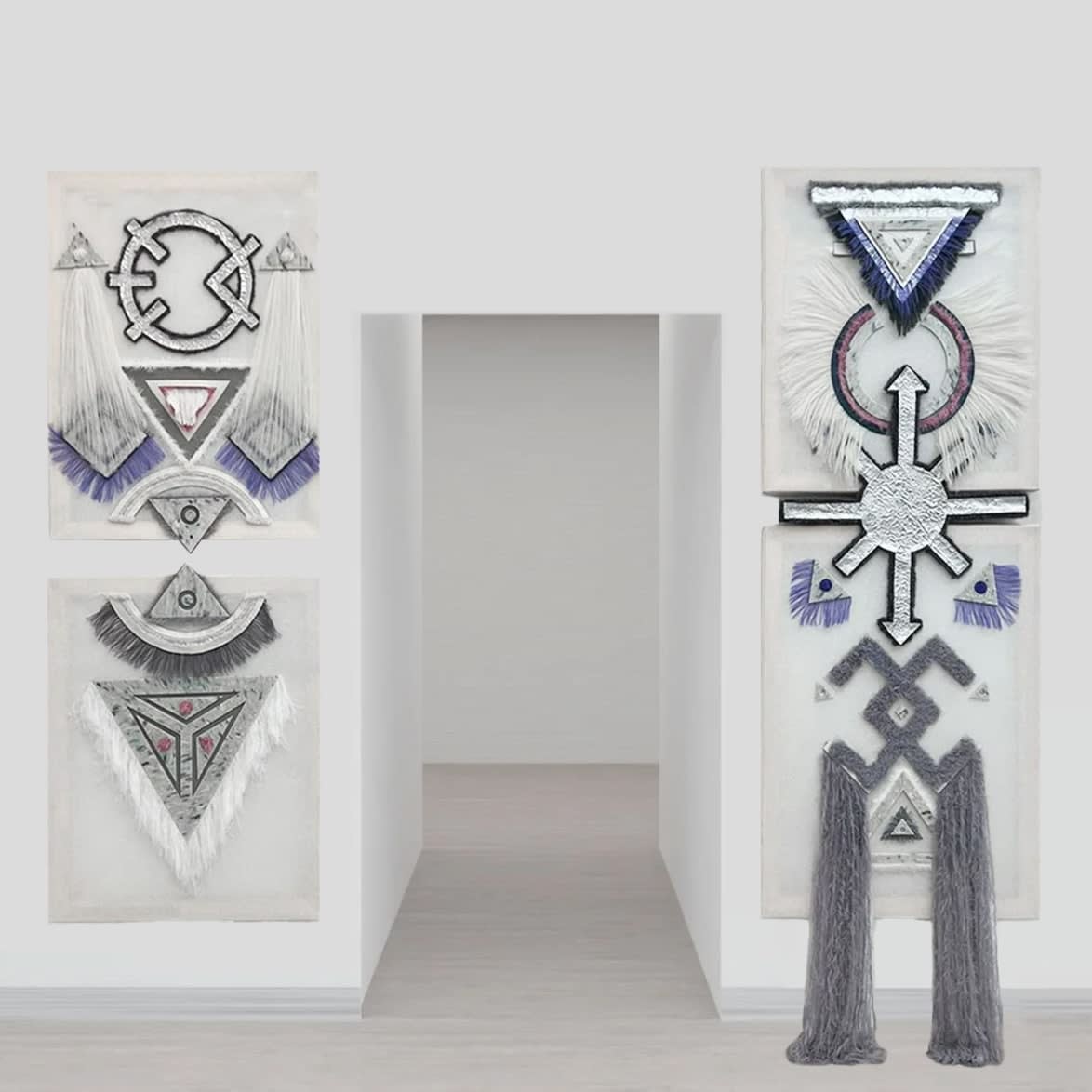 Earth Totems, Textile Wall Hangings, Saatchi Gallery, 2022