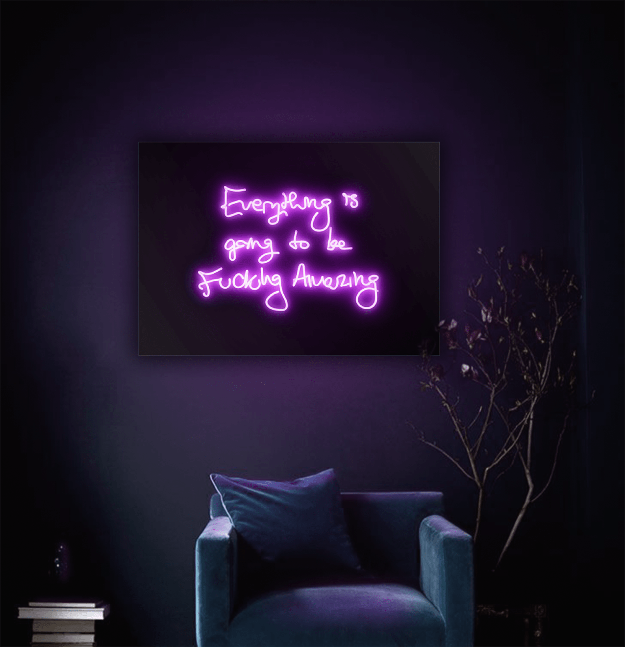 Lauren Baker, Fucking Amazing - Purple On Black, 2017
