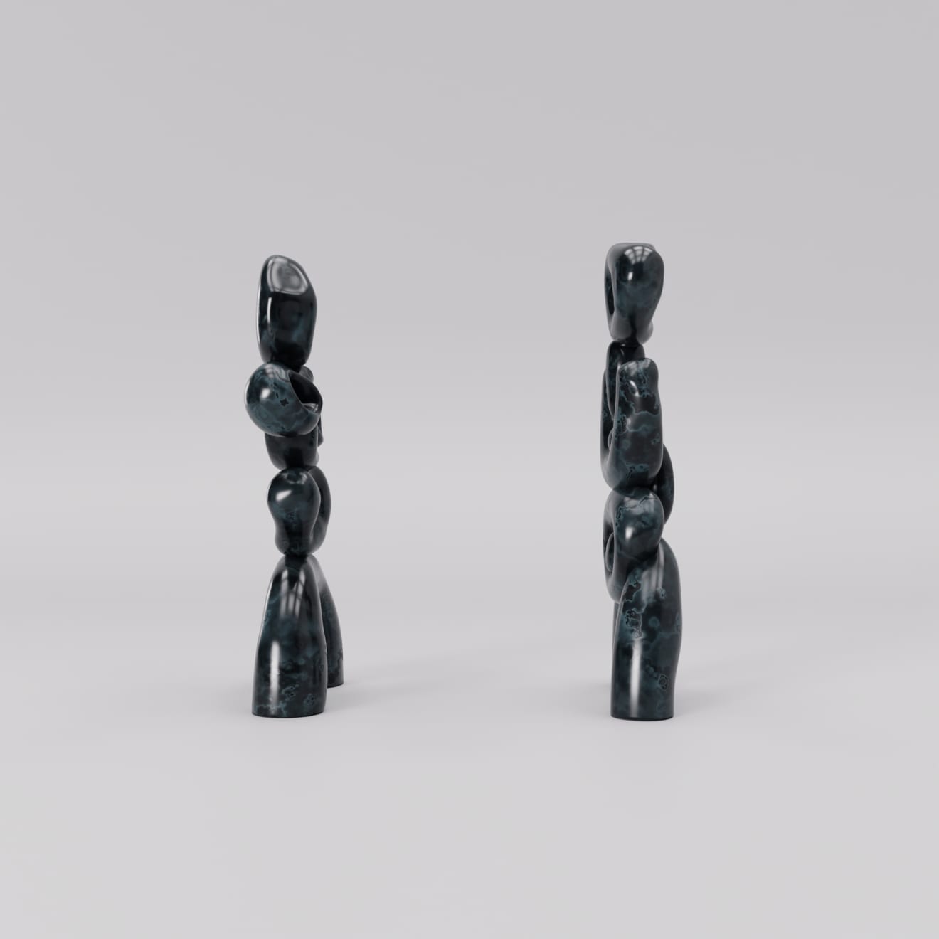 Lauren Baker, Eros Totems - Obsidian Finish, 2024