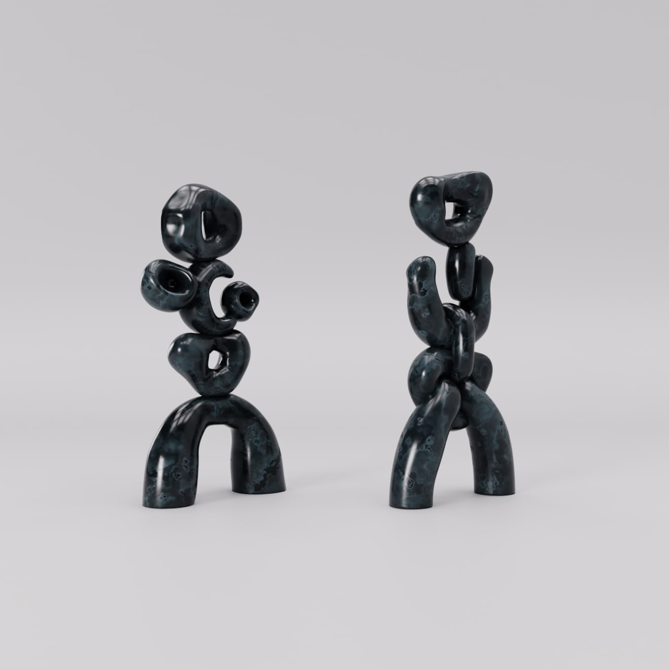 Lauren Baker, Eros Totems - Obsidian Finish, 2024