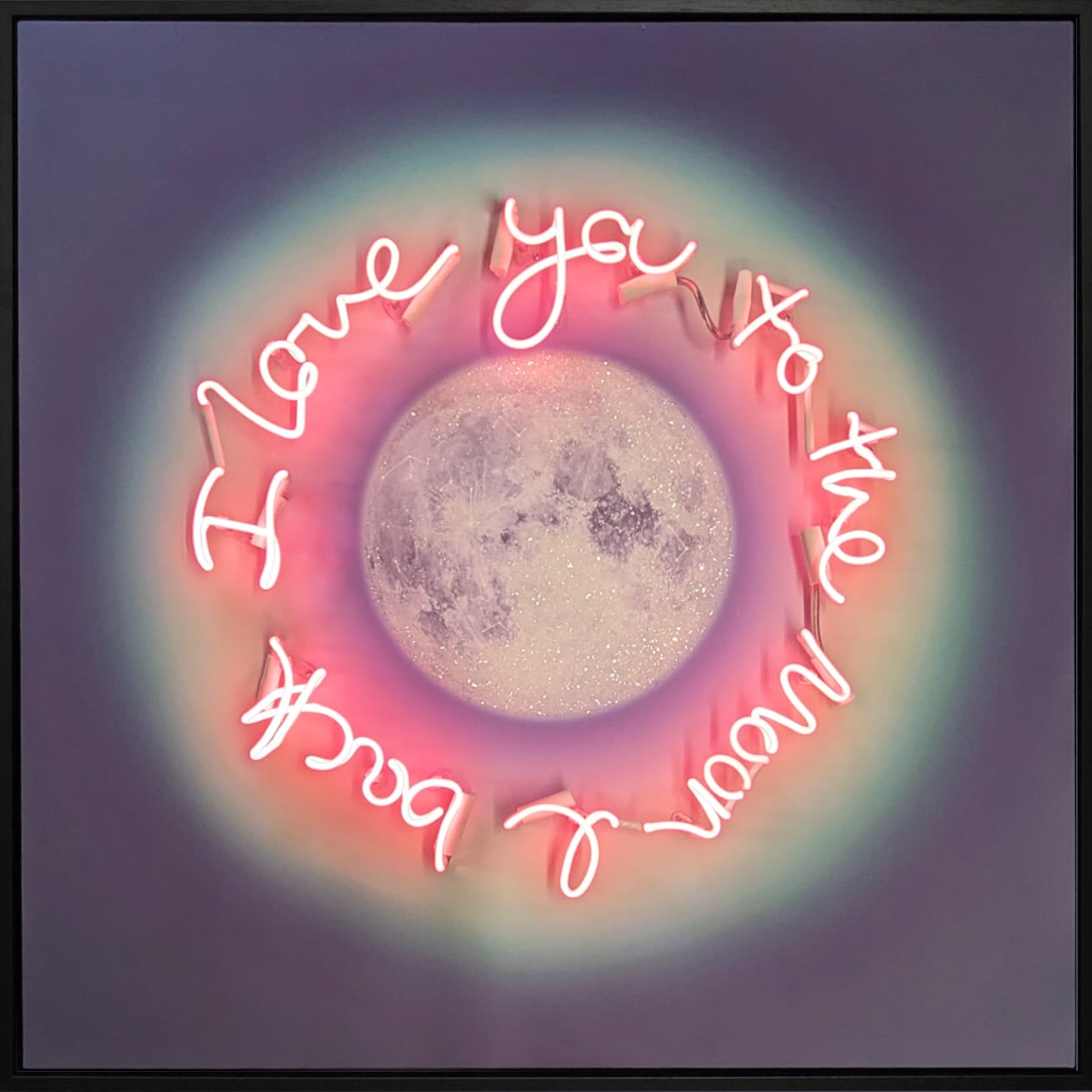 Lauren Baker, To The Moon & Back - Auric Moon- Pink Neon, 2024