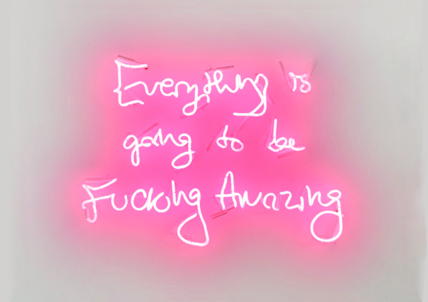 Lauren Baker, Fucking Amazing - Pink On White, 2017