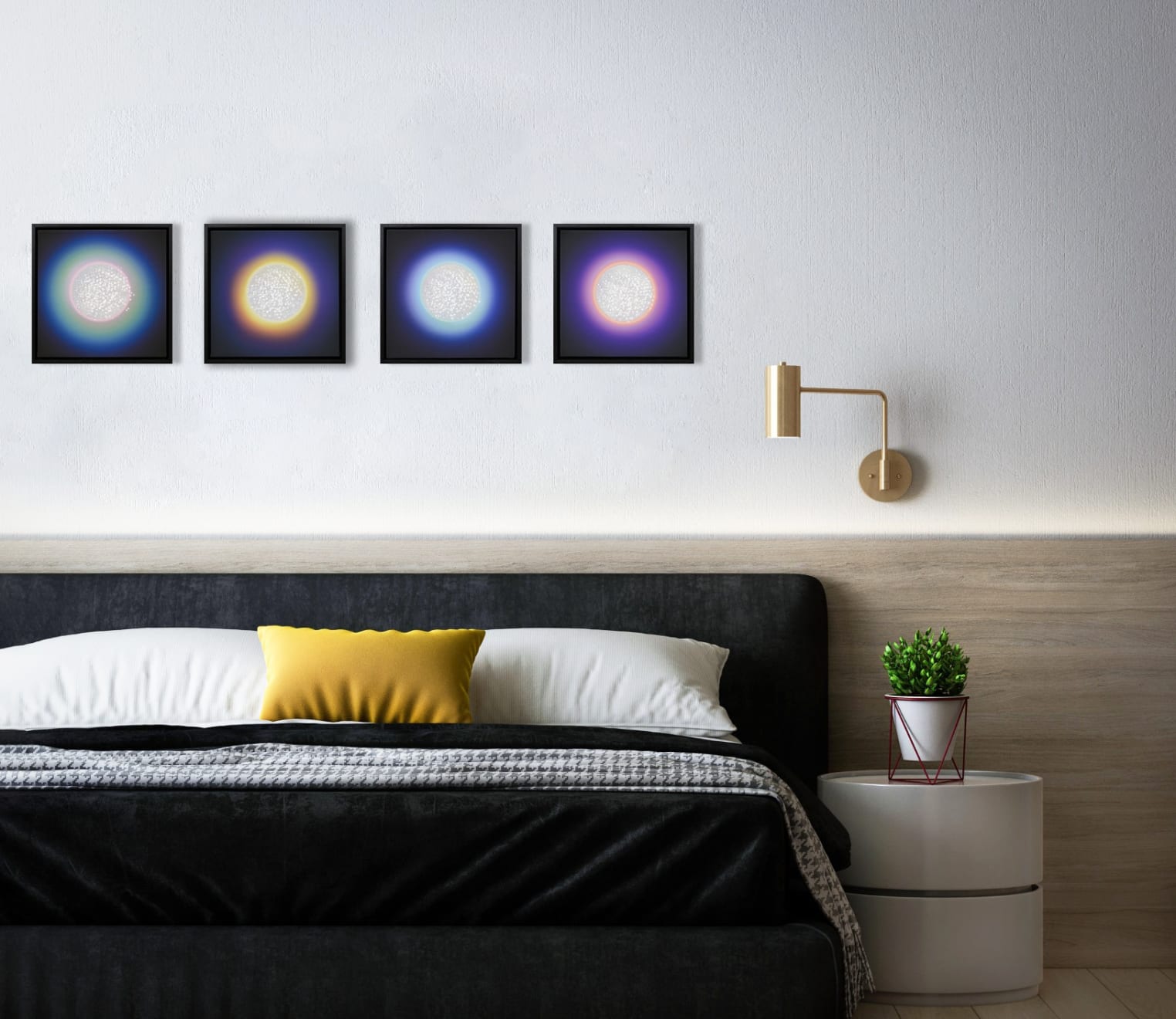 Lauren Baker, Awakening - Chakra Canvas - Set of 4, 2020