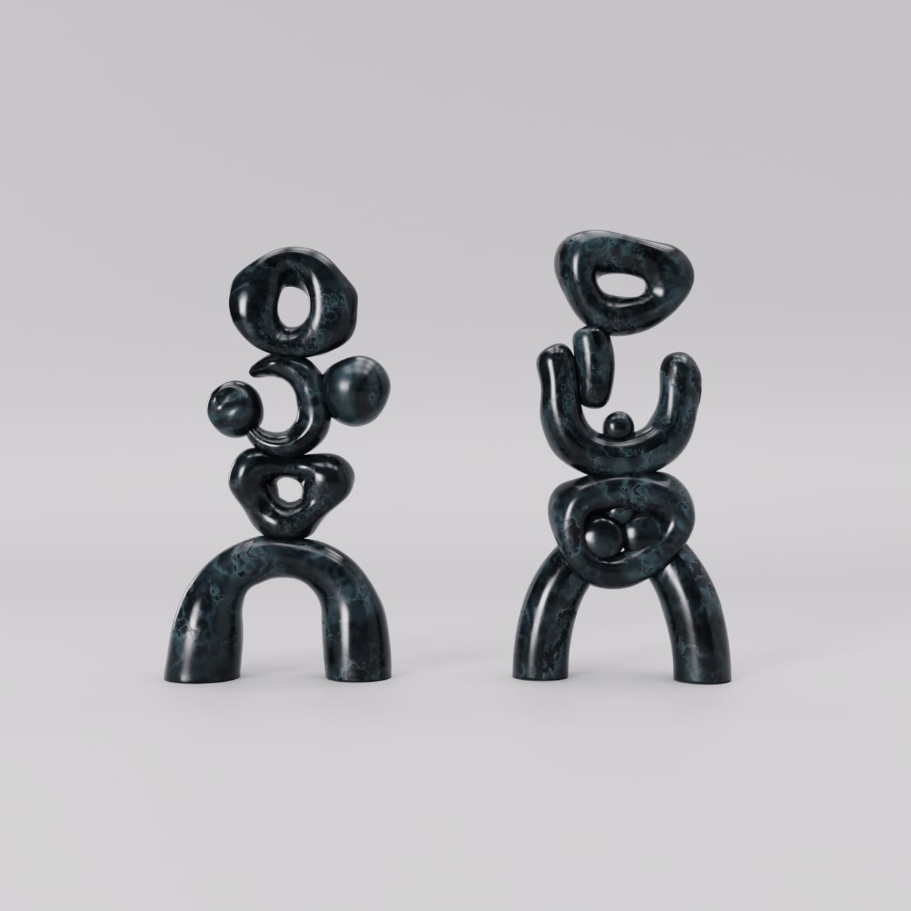 Lauren Baker, Eros Totems - Obsidian Finish, 2024