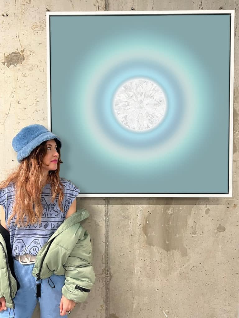 Lauren Baker, Auric Field - Aqua Mint (large), 2022