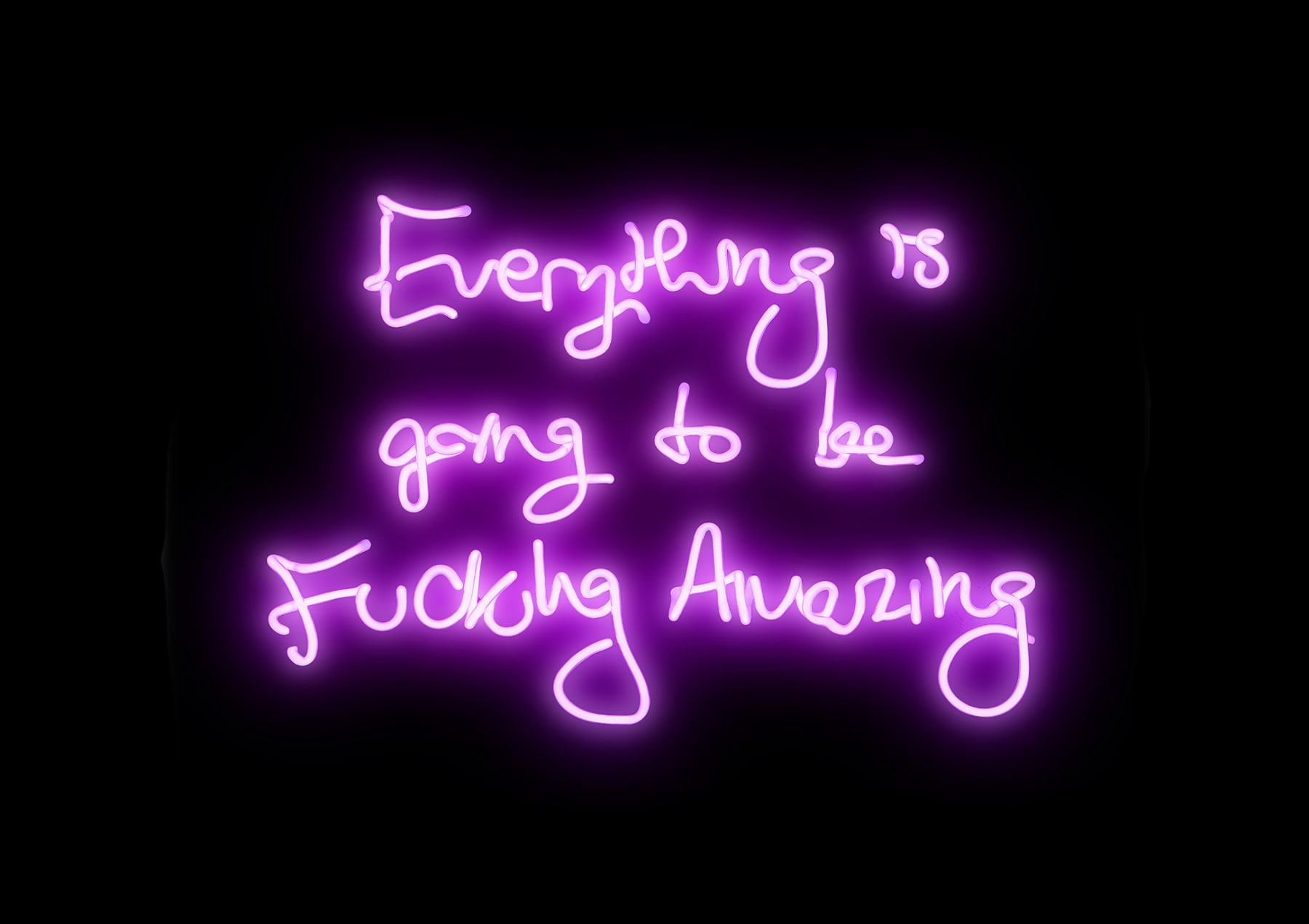 Lauren Baker, Fucking Amazing - Purple On Black, 2017