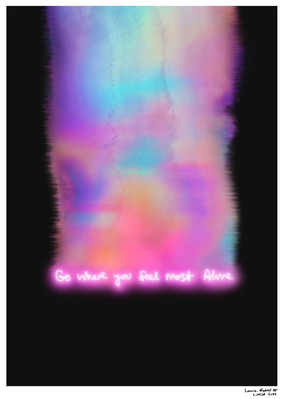 Lauren Baker, Go Where You Feel Most Alive - Rainbow Trail (Supersize), 2022