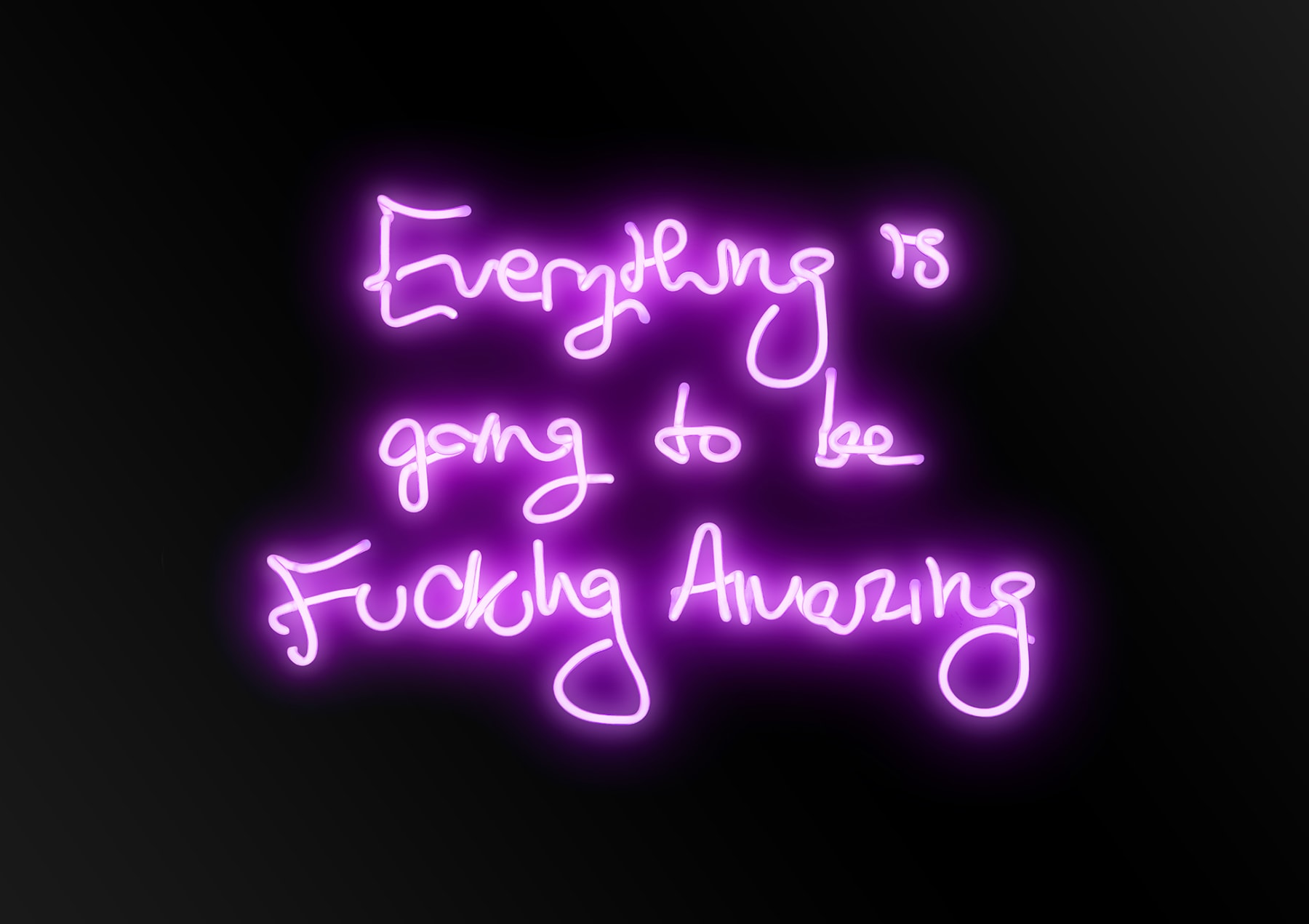 Lauren Baker, Fucking Amazing - Purple On Black, 2017