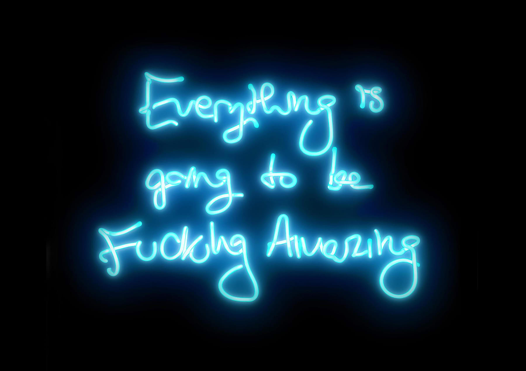 Lauren Baker, Fucking Amazing - Blue On Black, 2017