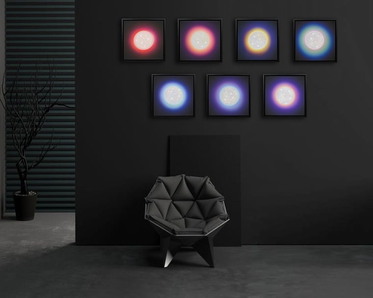 Lauren Baker, Ascension - Chakra Canvas - Full Collection of 7 , 2020
