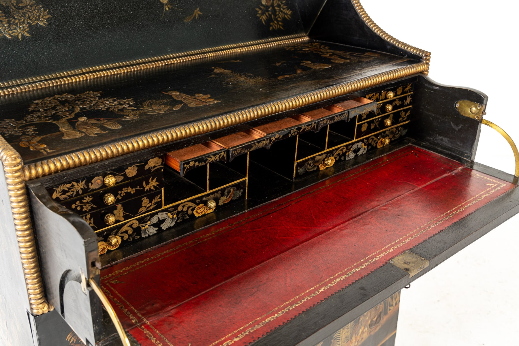 Important 19th Century Regency Period Japanned Side Cabinet