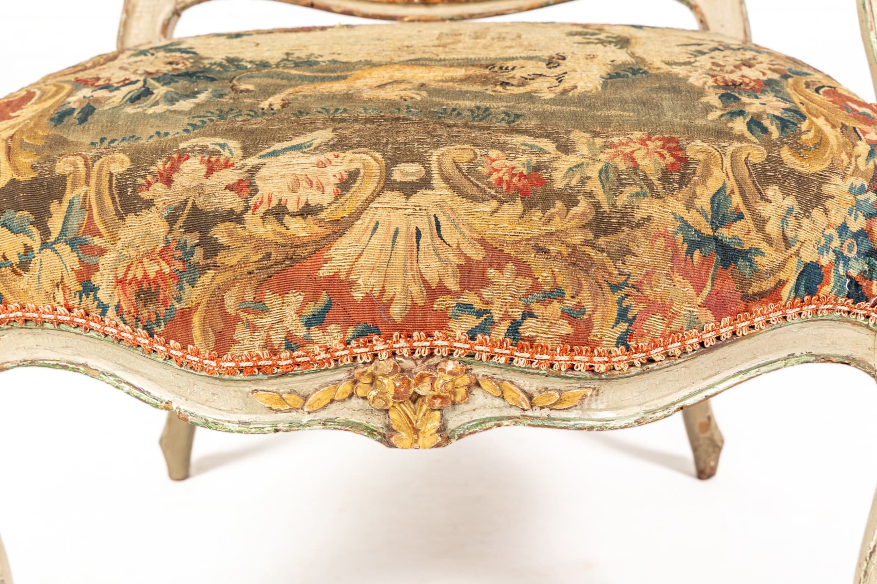 Pair of 18th Century French Abusson Tapestry Chairs