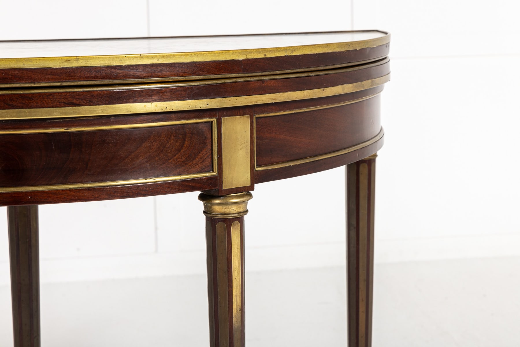 Early 19th Century Russian Mahogany Demi Lune Card Table