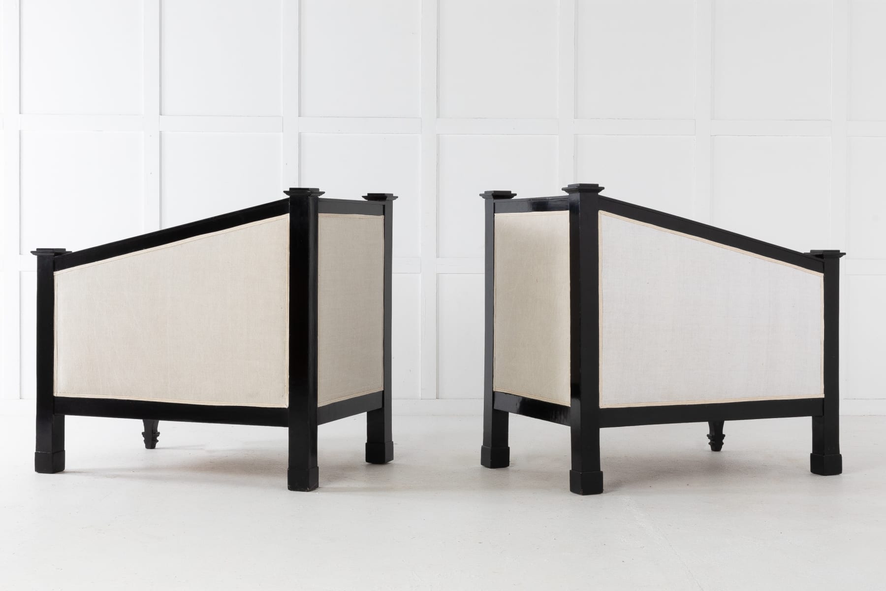 Pair of Early 19th Century French Ebonised Sofas