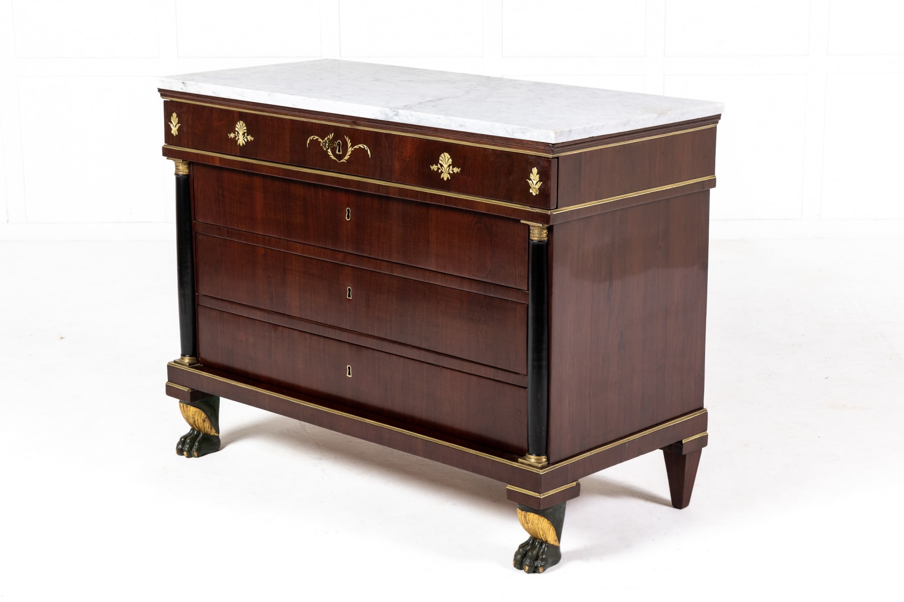 Pair of Italian Rosewood Inlaid 'Empire' Commodes C1820