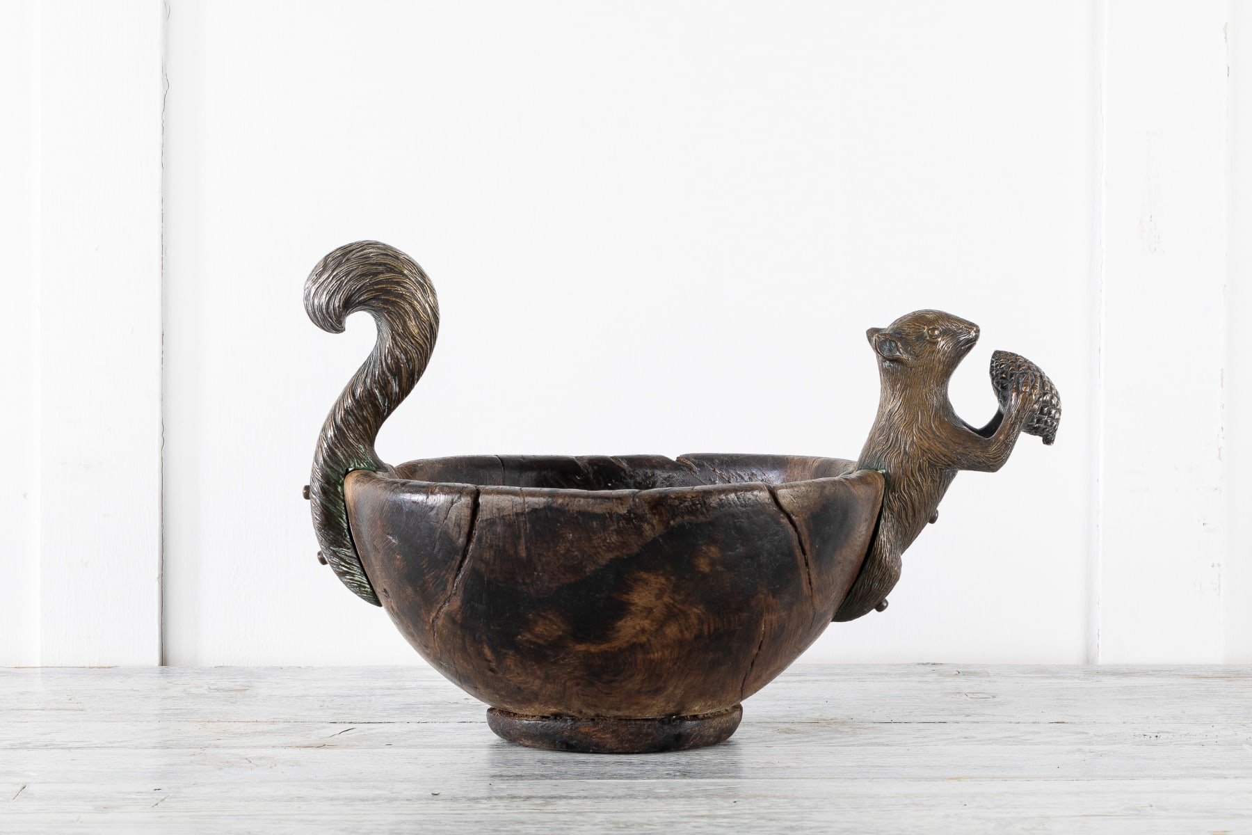 SOLD, 1960s Spanish Olive Wood Nut Bowl