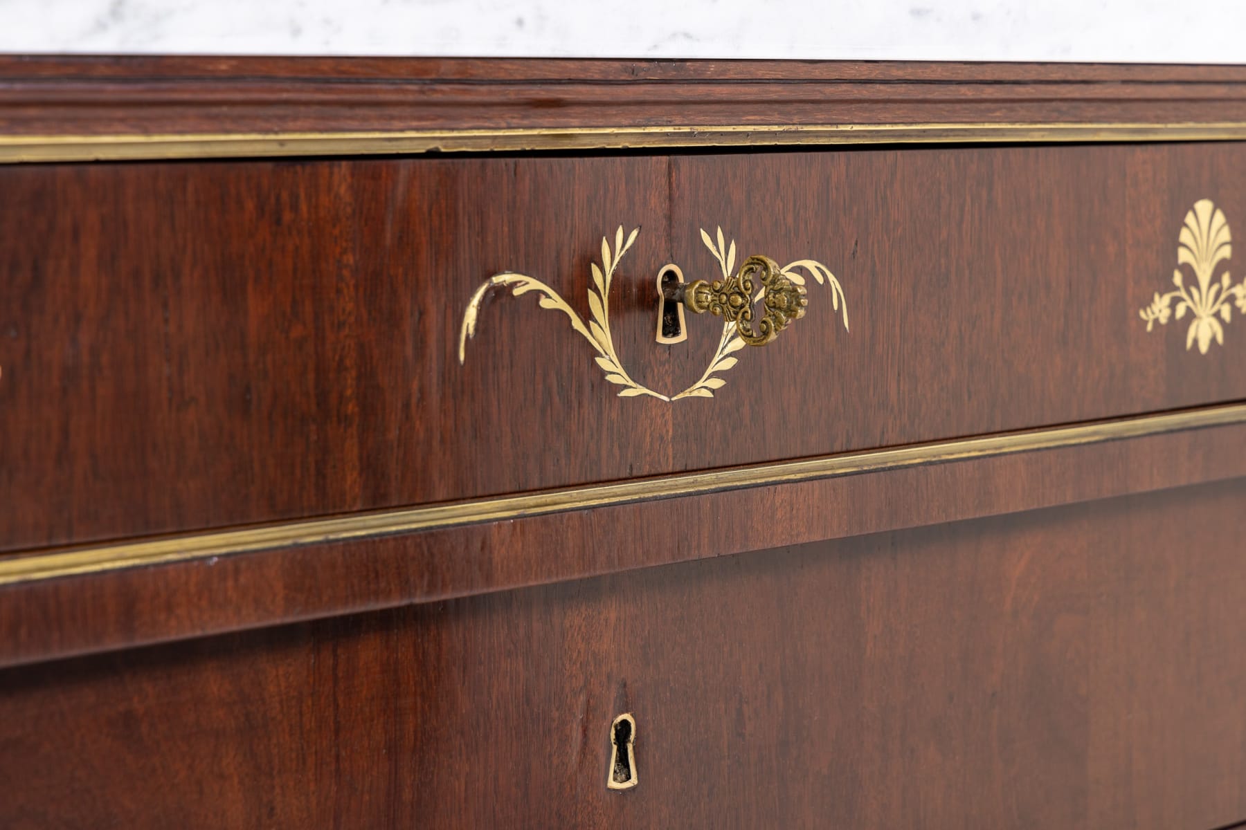 Pair of Italian Rosewood Inlaid 'Empire' Commodes C1820