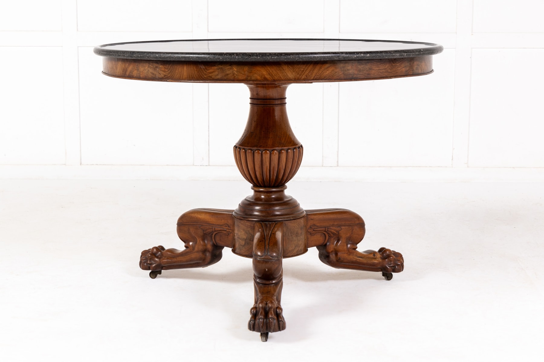 19th Century French Mahogany Guéridon/Centre Table with Marble Top
