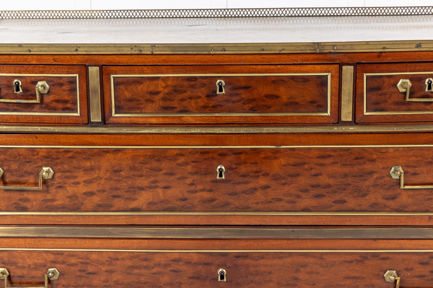 18th Century French Louis XVI Plum Pudding Mahogany Commode