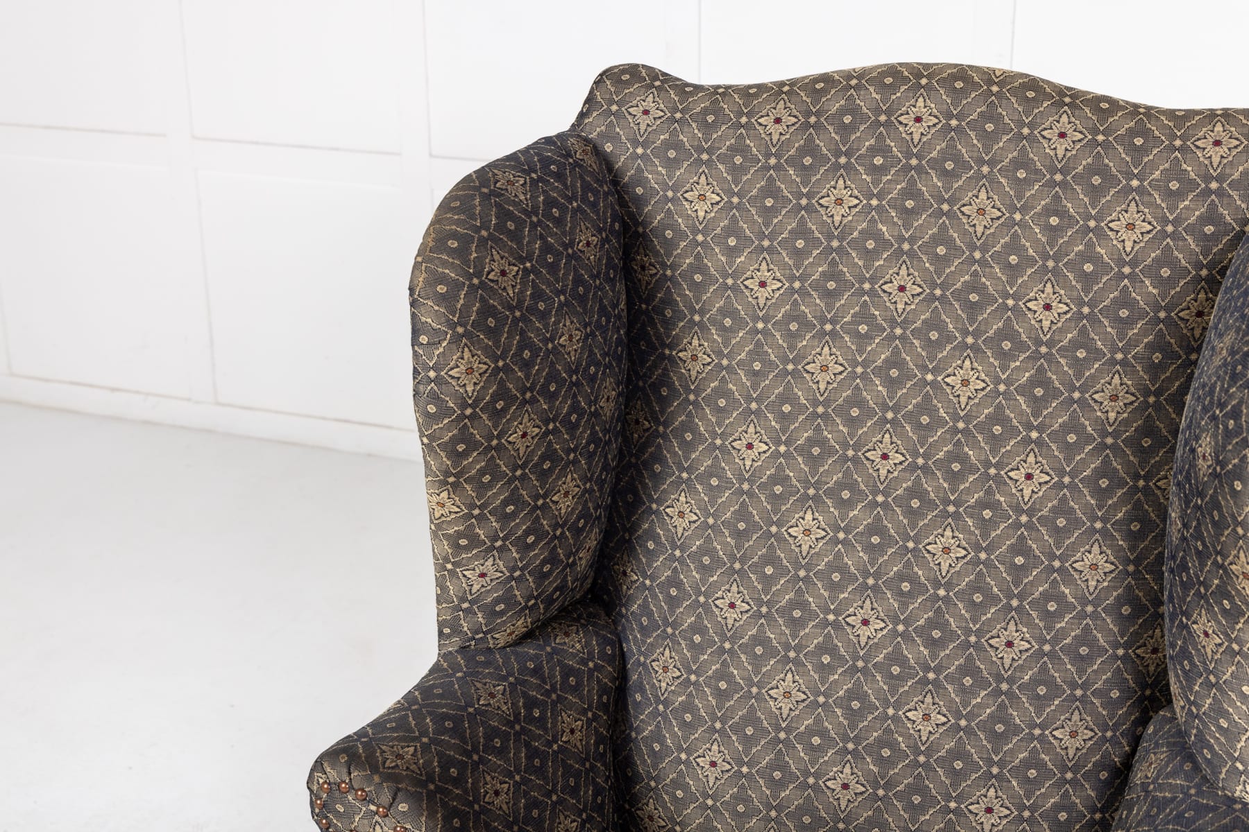 18th Century George III Mahogany Wing Chair