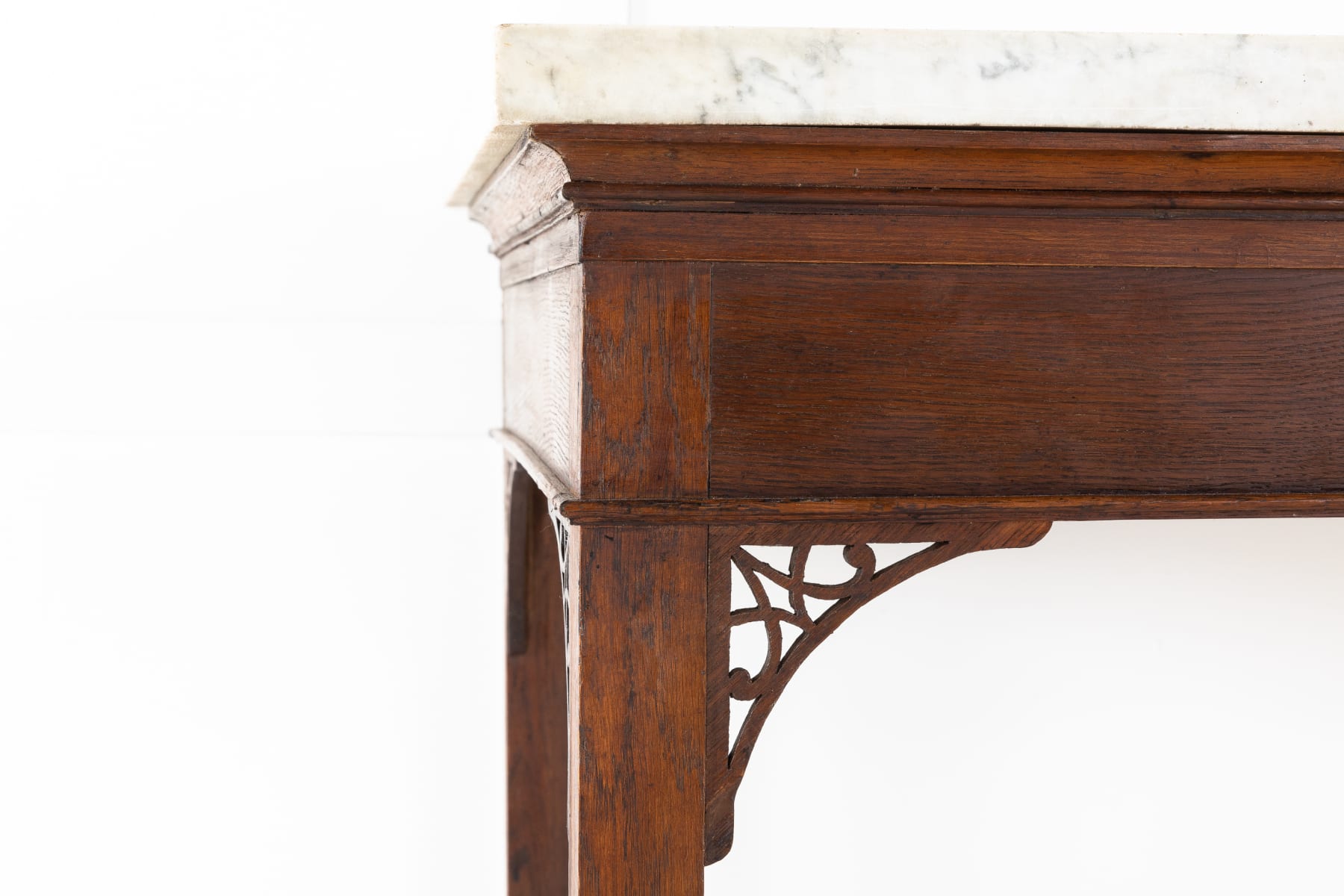 18th Century English George III Oak Console Table