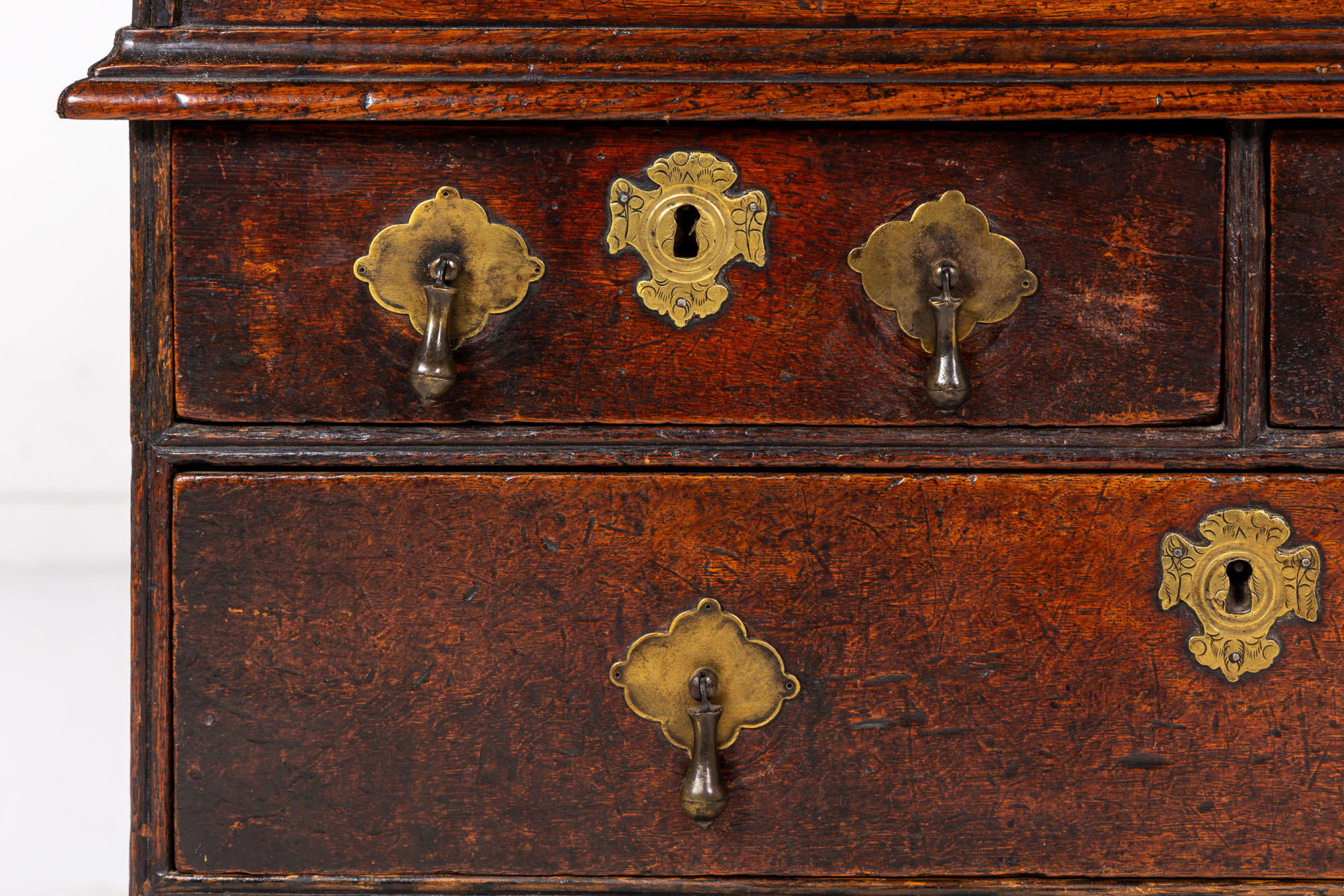 Small 18th Century George II English Oak Bureau