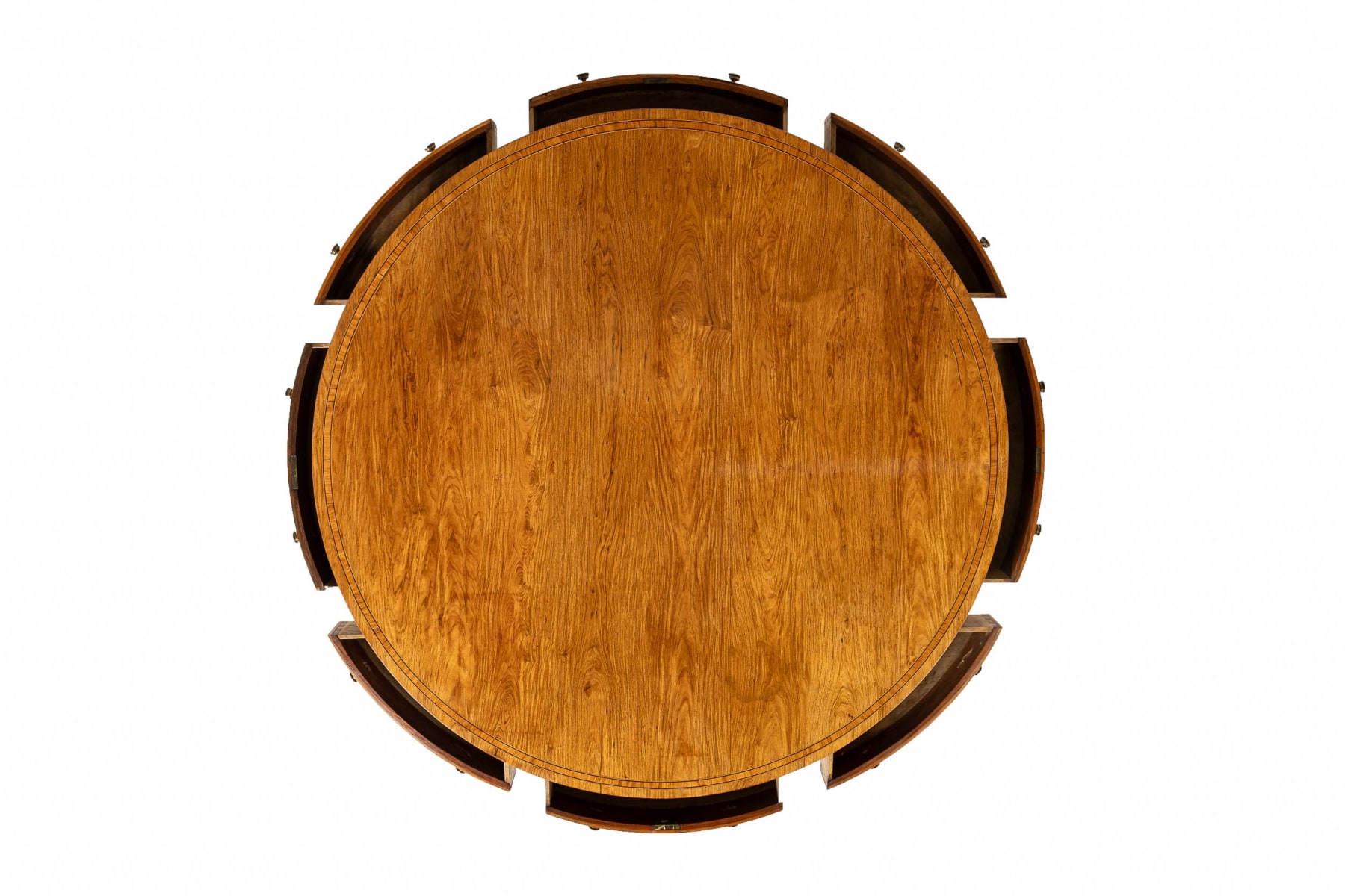 19th Century English Regency Teak Drum Table