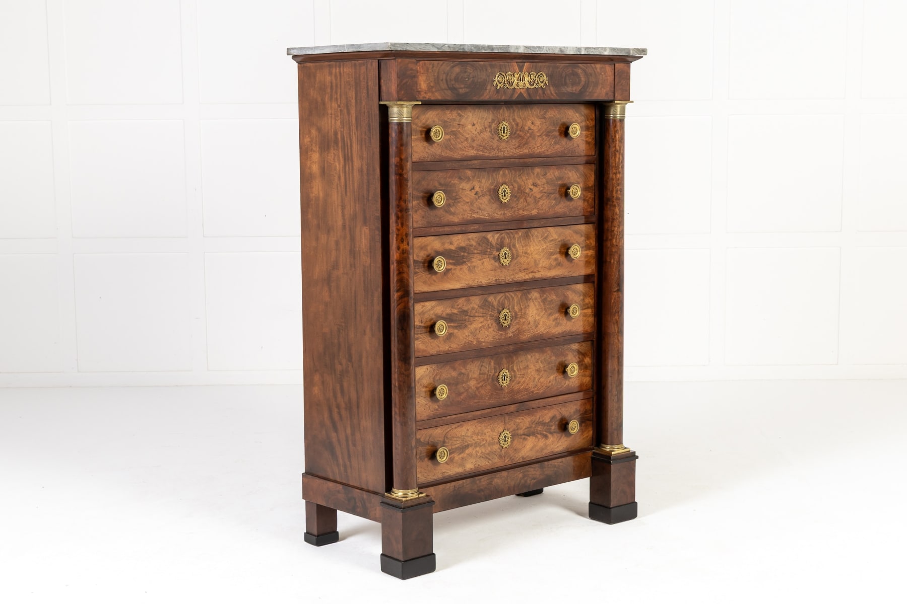 Early 19th Century French Mahogany Semainier