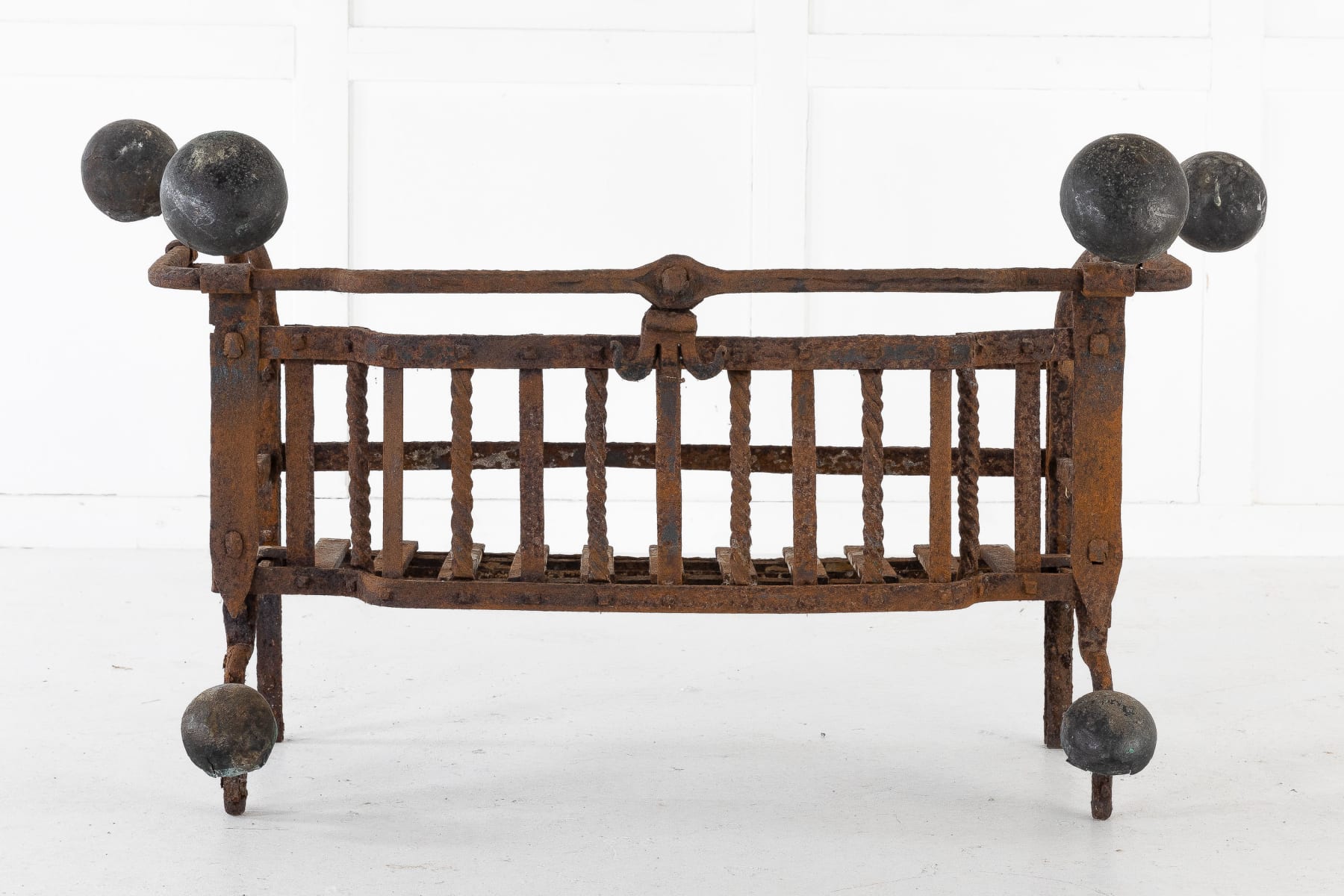 SOLD, Early 18th Century Dutch Wrought Iron Fire Basket